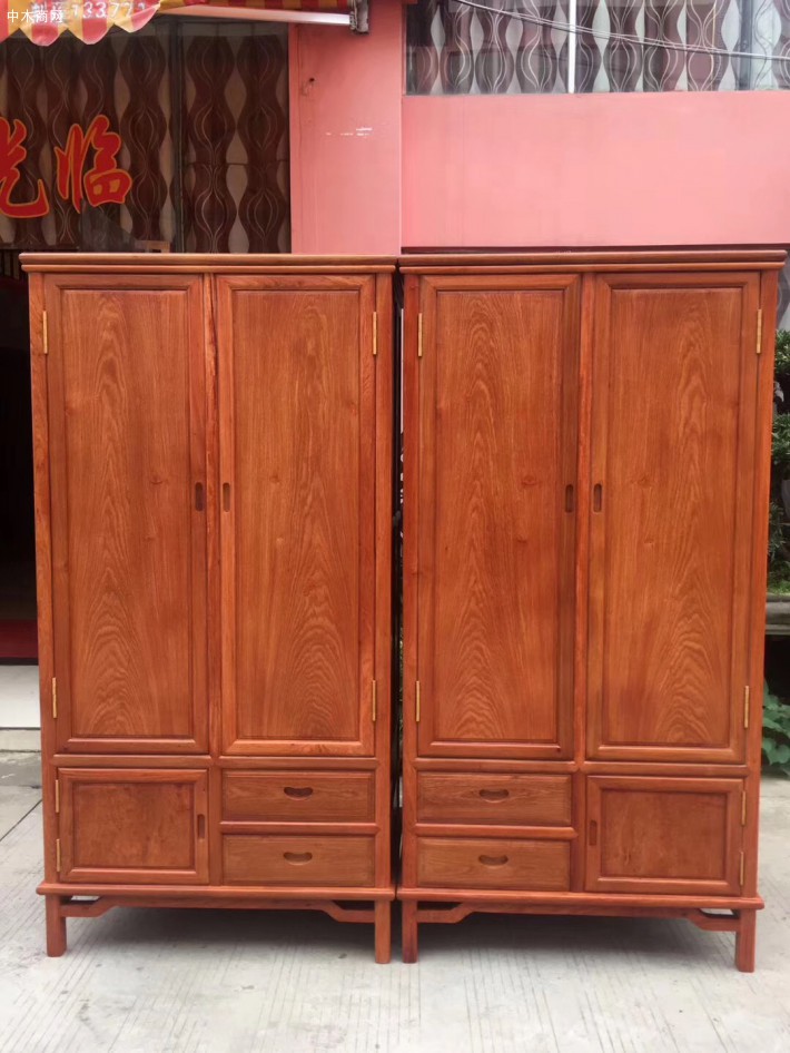 憑祥匠心居紅木家具緬甸花梨精品衣柜